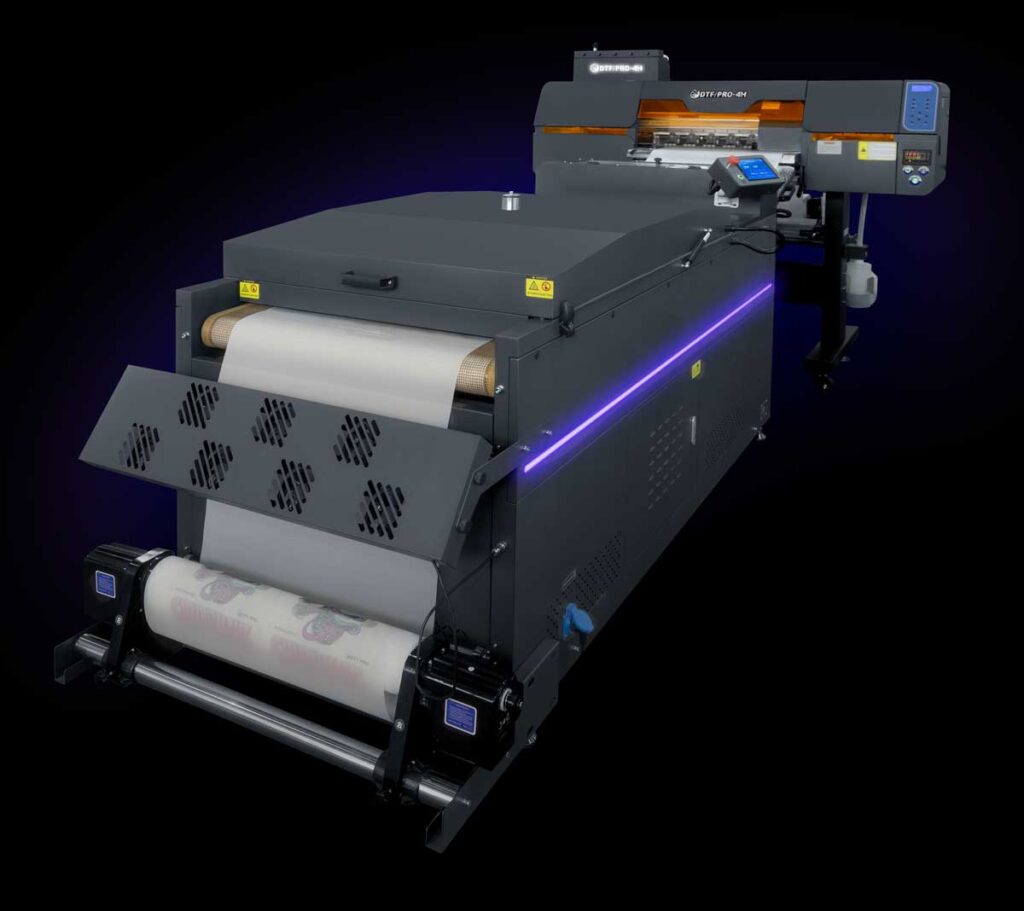 dtf industrial 4 cabezales alta velocidad con horno